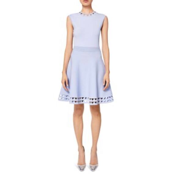 Ted Baker Dresses & Skirts - Ted Baker Kathryn Cutwork Knitted Skater Pale Purple Dress